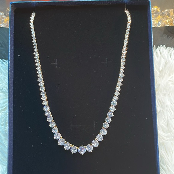 Lavencious Jewelry - 💎Lavencious Tennis AAA CZ Necklace Bling Gold Plated Statement Jewelry